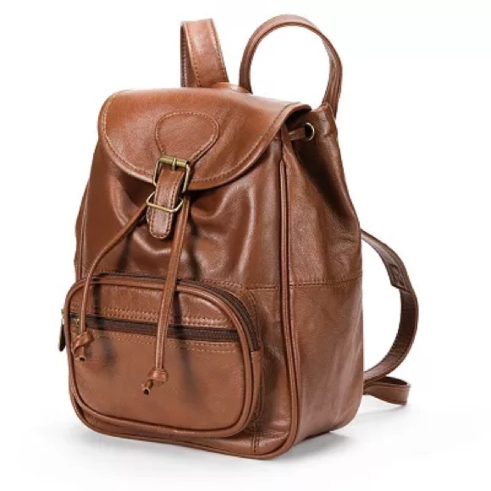 Classic Brown Leather Backpack